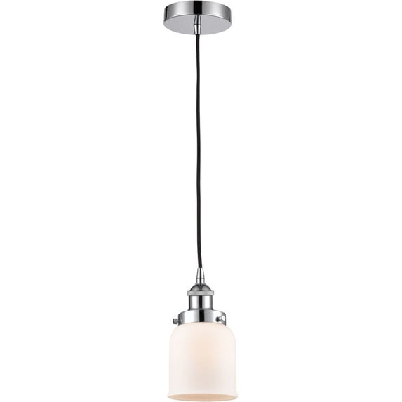 616-1PH-PC-G51 Innovations Lighting Bell - 1 Light Mini Pendant In Industrial Style-10 Inches Tall and 5 Inches Wide-Polished Chrome Finish-Matte