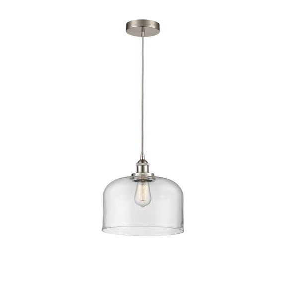 616-1PH-SN-G72-L Innovations Lighting Bell - 1 Light Mini Pendant In Industrial Style-11.75 Inches Tall and 12 Inches Wide-Brushed Satin Nickel