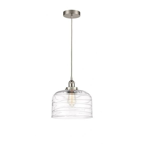 616-1PH-SN-G713-L Innovations Lighting Bell - 1 Light Mini Pendant In Industrial Style-11.75 Inches Tall and 12 Inches Wide-Brushed Satin Nickel