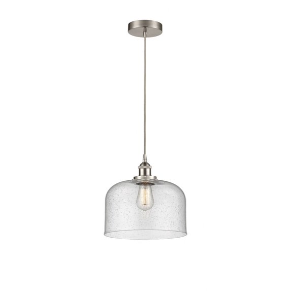 616-1PH-SN-G74-L Innovations Lighting Bell - 1 Light Mini Pendant In Industrial Style-11.75 Inches Tall and 12 Inches Wide-Brushed Satin Nickel