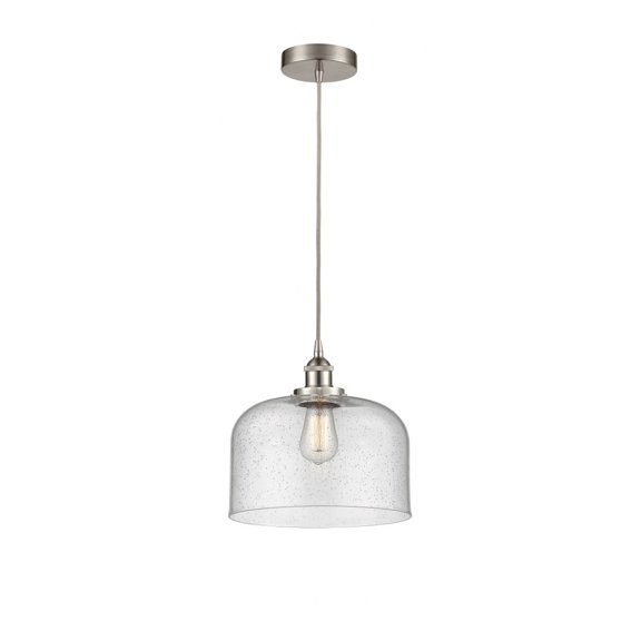 616-1PH-SN-G74-L Innovations Lighting Bell - 1 Light Mini Pendant In Industrial Style-11.75 Inches Tall and 12 Inches Wide-Brushed Satin Nickel