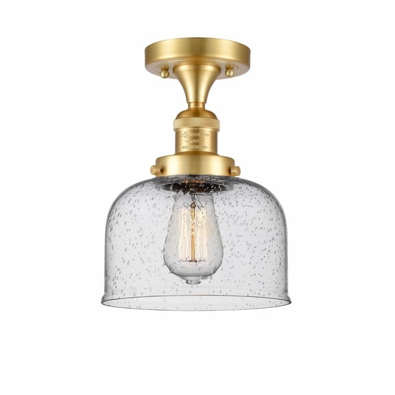 Innovations Lighting - Bell - 1 Light Semi-Flush Mount In Industrial Style-11.5