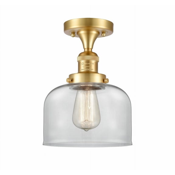 Innovations Lighting - Bell - 1 Light Semi-Flush Mount In Industrial Style-11.5