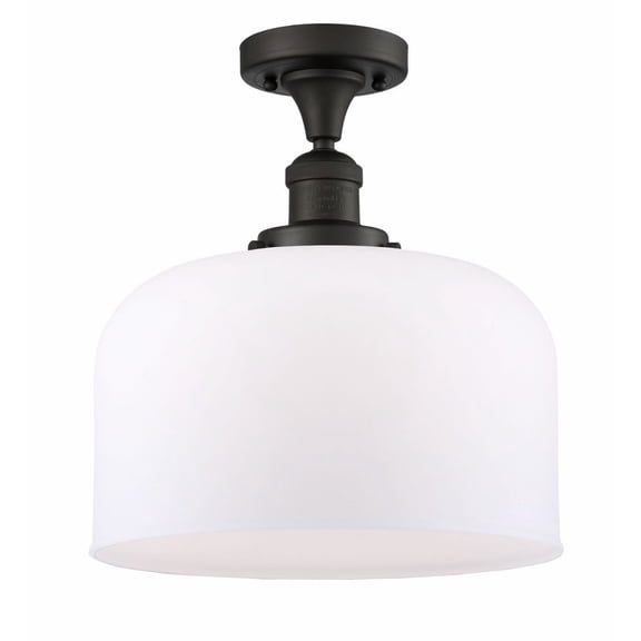Innovations Lighting - Bell - 1 Light Semi-Flush Mount In Industrial Style-12