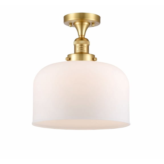 Innovations Lighting - Bell - 1 Light Semi-Flush Mount In Industrial Style-12