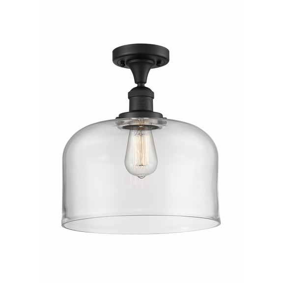 Innovations Lighting - Bell - 1 Light Semi-Flush Mount In Industrial Style-12