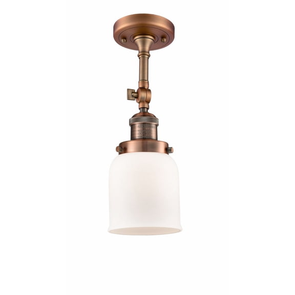 Innovations Lighting - Bell - 1 Light Semi-Flush Mount In Industrial Style-13.5