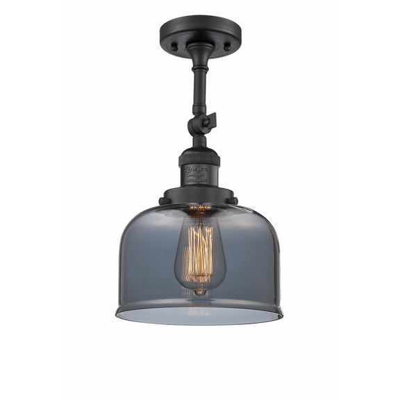Innovations Lighting - Bell - 1 Light Semi-Flush Mount In Industrial Style-14
