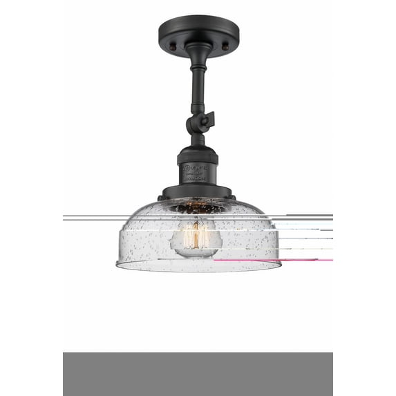 Innovations Lighting - Bell - 1 Light Semi-Flush Mount In Industrial Style-14