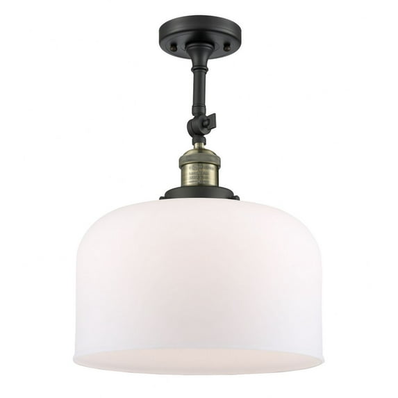 Innovations Lighting - Bell - 1 Light Semi-Flush Mount In Industrial Style-16