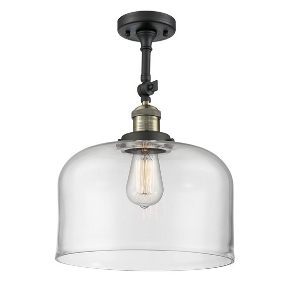Innovations Lighting - Bell - 1 Light Semi-Flush Mount In Industrial Style-16
