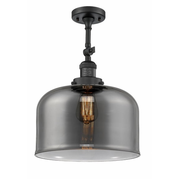 Innovations Lighting - Bell - 1 Light Semi-Flush Mount In Industrial Style-16