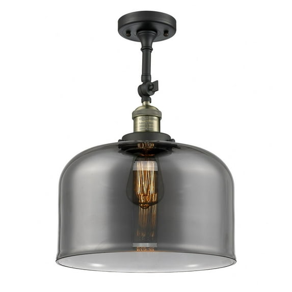 Innovations Lighting - Bell - 1 Light Semi-Flush Mount In Industrial Style-16