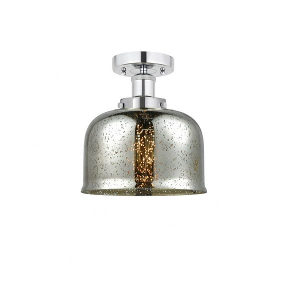 Innovations Lighting - Bell - 1 Light Semi-Flush Mount In Industrial Style-8.25