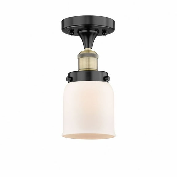 Innovations Lighting - Bell - 1 Light Semi-Flush Mount In Industrial Style-8.25