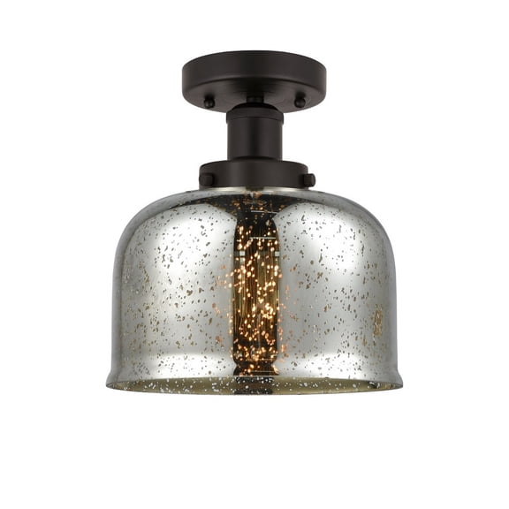 Innovations Lighting - Bell - 1 Light Semi-Flush Mount In Industrial Style-8.25