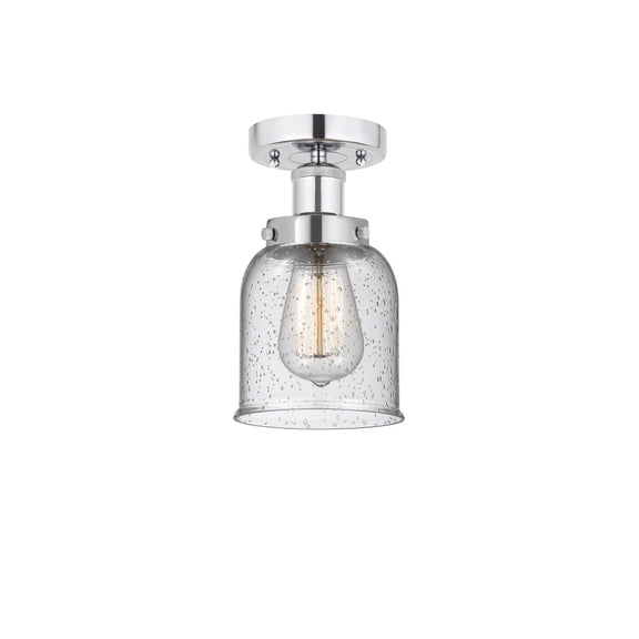 Innovations Lighting - Bell - 1 Light Semi-Flush Mount In Industrial Style-8.25