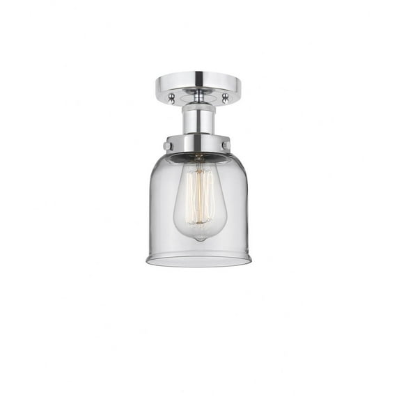 Innovations Lighting - Bell - 1 Light Semi-Flush Mount In Industrial Style-8.25