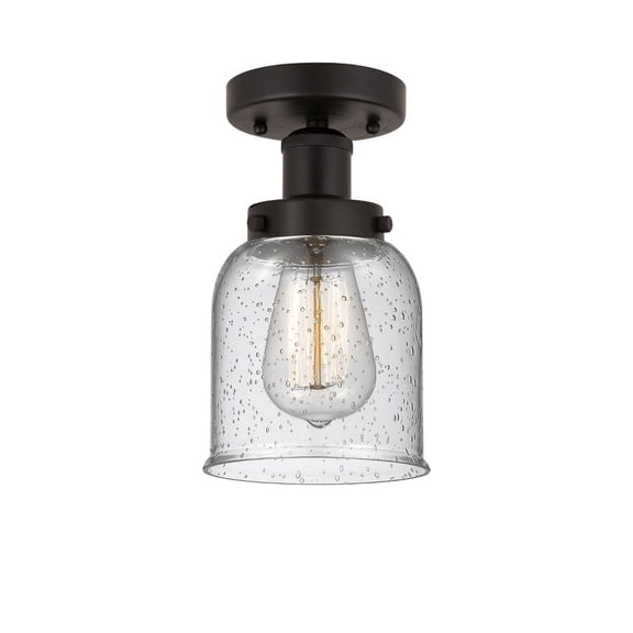 Innovations Lighting - Bell - 1 Light Semi-Flush Mount In Industrial Style-8.25