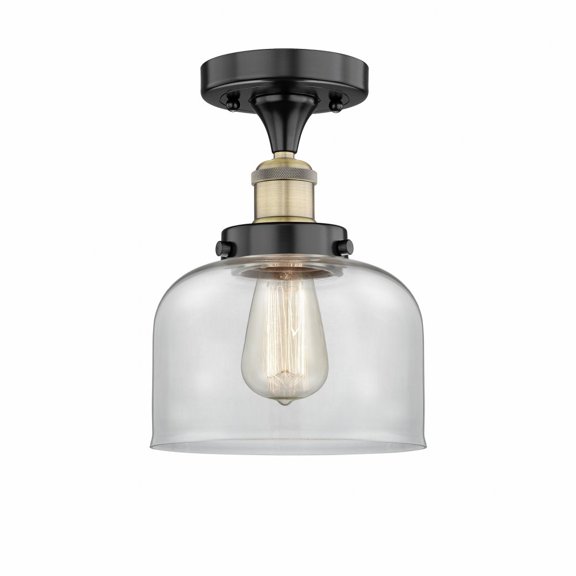 Innovations Lighting - Bell - 1 Light Semi-Flush Mount In Industrial Style-8.25