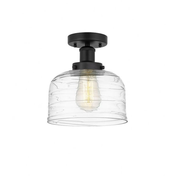 Innovations Lighting - Bell - 1 Light Semi-Flush Mount In Industrial Style-8.25