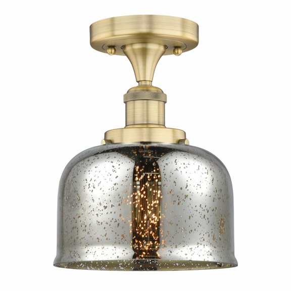 Innovations Lighting - Bell - 1 Light Semi-Flush Mount In Industrial Style-8.25