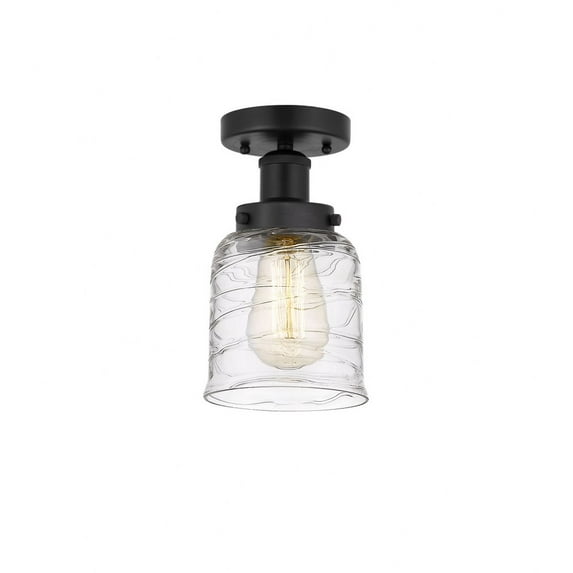 Innovations Lighting - Bell - 1 Light Semi-Flush Mount In Industrial Style-8.25
