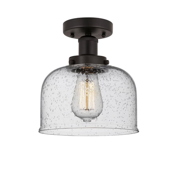 Innovations Lighting - Bell - 1 Light Semi-Flush Mount In Industrial Style-8.25