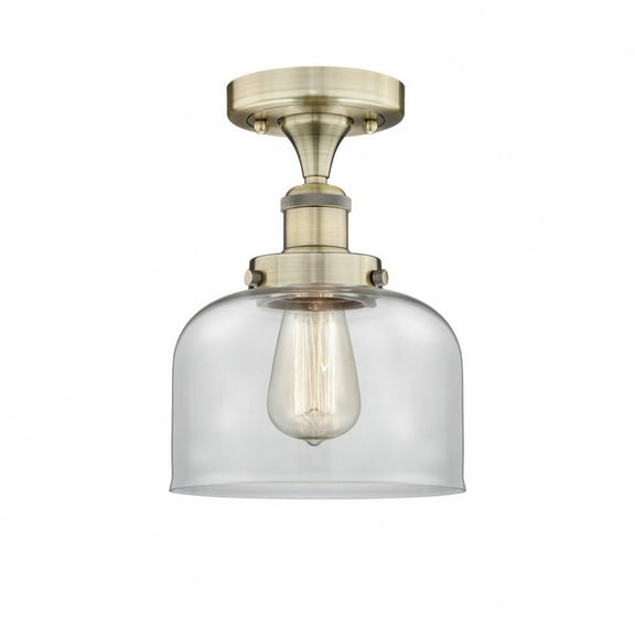 Innovations Lighting - Bell - 1 Light Semi-Flush Mount In Industrial Style-8.25