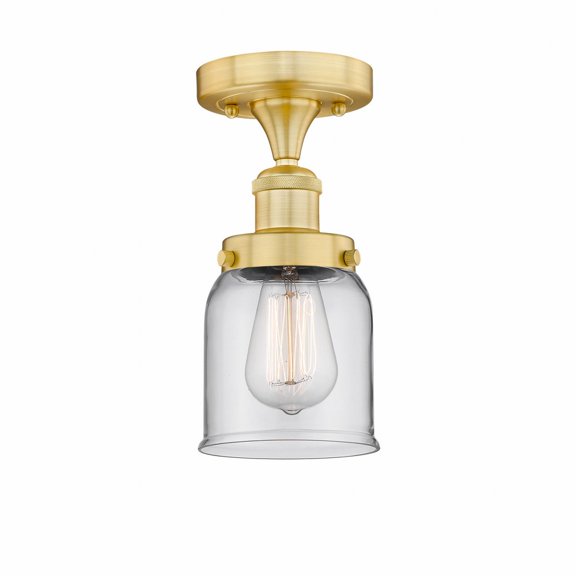 Innovations Lighting - Bell - 1 Light Semi-Flush Mount In Industrial Style-8.25