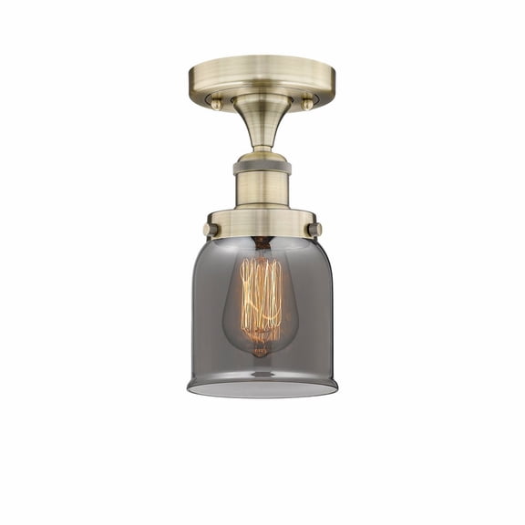 Innovations Lighting - Bell - 1 Light Semi-Flush Mount In Industrial Style-8.25