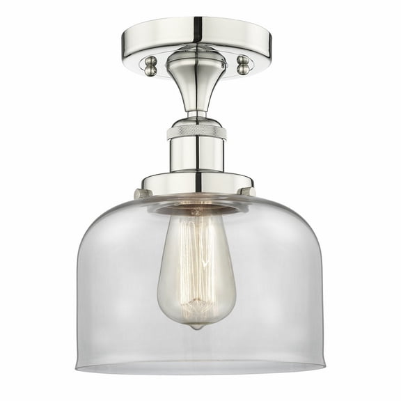 Innovations Lighting - Bell - 1 Light Semi-Flush Mount In Industrial Style-8.25