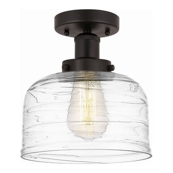 Innovations Lighting - Bell - 1 Light Semi-Flush Mount In Industrial Style-8.25