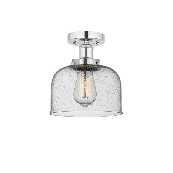 Innovations Lighting - Bell - 1 Light Semi-Flush Mount In Industrial Style-8.25