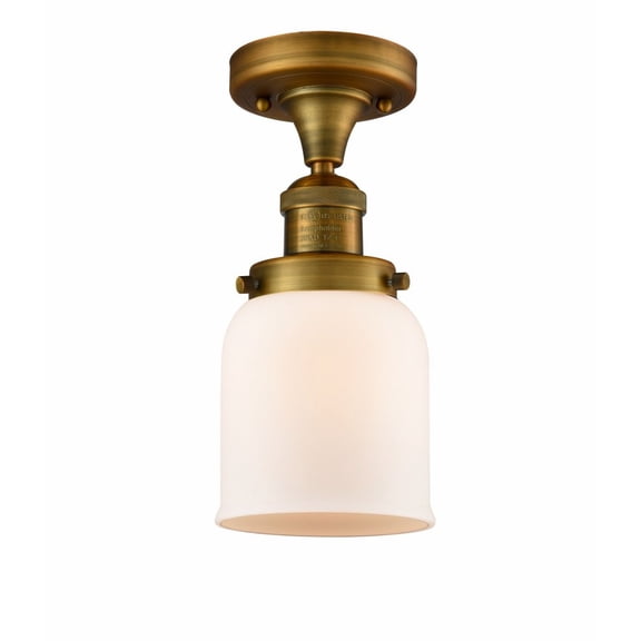 Innovations Lighting - Bell - 1 Light Semi-Flush Mount In Industrial Style-9