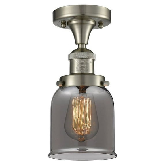 Innovations Lighting - Bell - 1 Light Semi-Flush Mount In Industrial Style-9