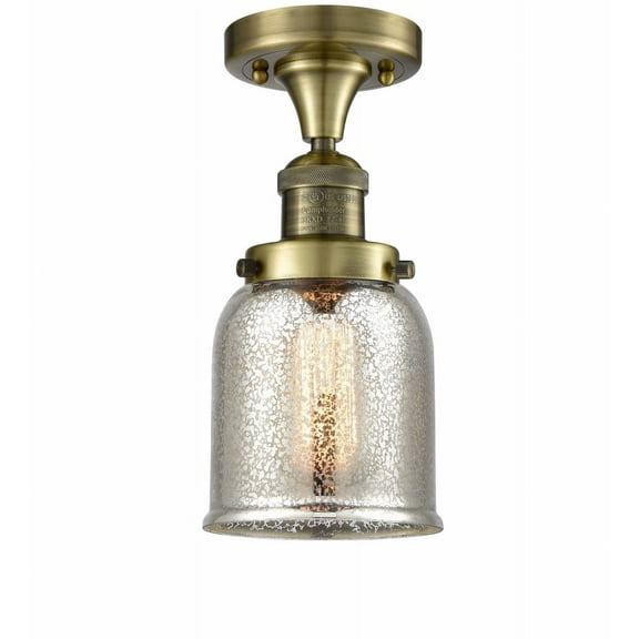 Innovations Lighting - Bell - 1 Light Semi-Flush Mount In Industrial Style-9