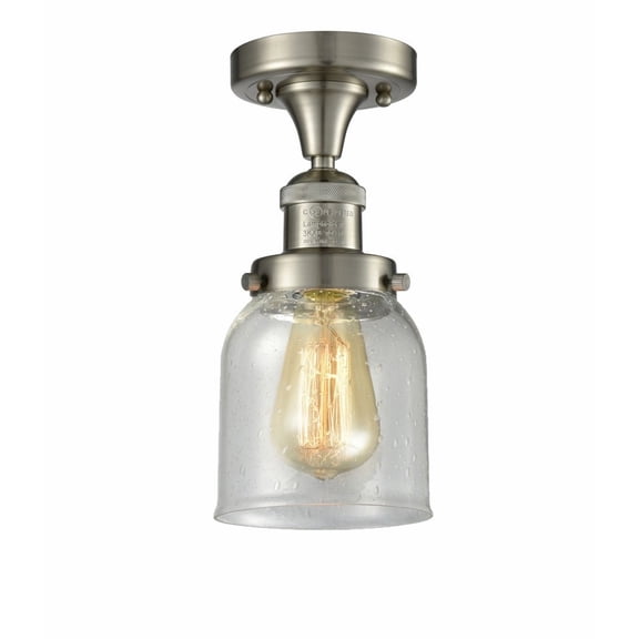 Innovations Lighting - Bell - 1 Light Semi-Flush Mount In Industrial Style-9