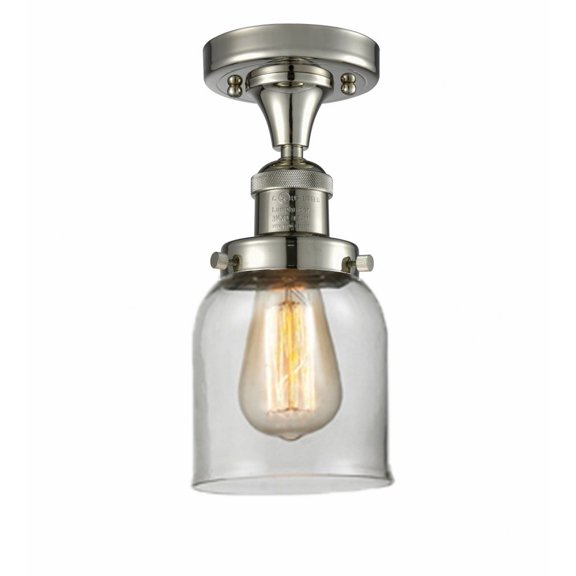 Innovations Lighting - Bell - 1 Light Semi-Flush Mount In Industrial Style-9
