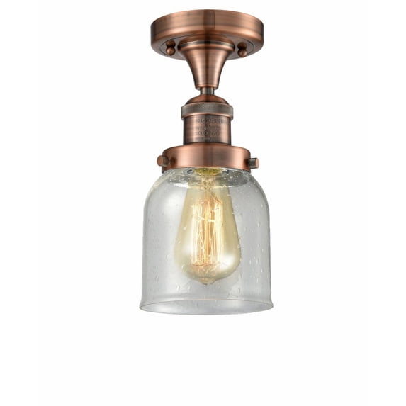 Innovations Lighting - Bell - 1 Light Semi-Flush Mount In Industrial Style-9