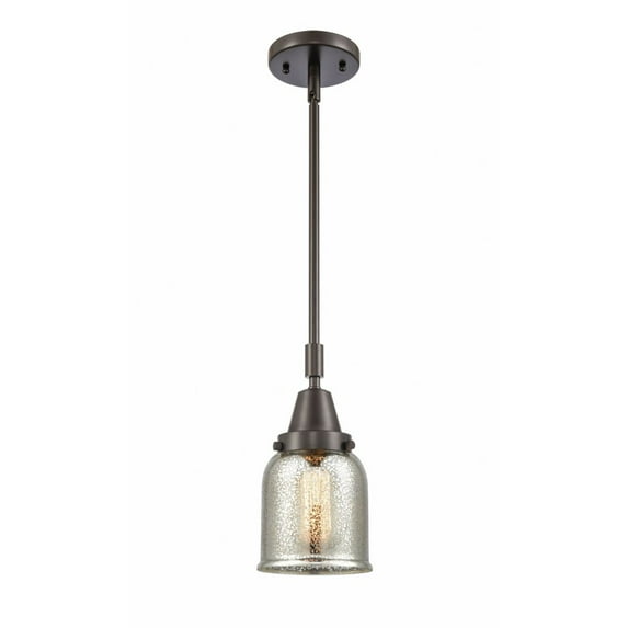 447-1S-OB-G58 Innovations Lighting Bell - 1 Light Stem Hung Mini Pendant In Industrial Style-11.13 Inches Tall and 5 Inches Wide-Oil Rubbed Bronze