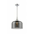 thumbnail image 1 of 447-1S-PC-G73-L Innovations Lighting Bell - 1 Light Stem Hung Mini Pendant In Industrial Style-14.13 Inches Tall and 12 Inches Wide-Polished Chrome, 1 of 1
