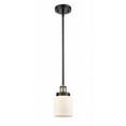 thumbnail image 1 of 916-1S-BAB-G51 Innovations Lighting Bell - 1 Light Stem Hung Mini Pendant In Industrial Style-10 Inches Tall and 5 Inches Wide-Black Antique Brass, 1 of 1