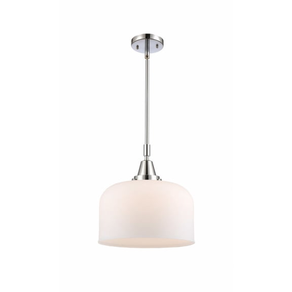 447-1S-PC-G71-L Innovations Lighting Bell - 1 Light Stem Hung Mini Pendant In Industrial Style-14.13 Inches Tall and 12 Inches Wide-Polished Chrome