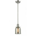 thumbnail image 1 of 201S-PN-G58 Innovations Lighting Bell - 1 Light Stem Hung Mini Pendant In Industrial Style-10 Inches Tall and 5 Inches Wide-Polished Nickel, 1 of 5