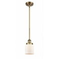 thumbnail image 1 of 916-1S-BB-G51 Innovations Lighting Bell - 1 Light Stem Hung Mini Pendant In Industrial Style-10 Inches Tall and 5 Inches Wide-Brushed Brass, 1 of 1