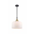 thumbnail image 1 of 447-1S-BAB-G71-L Innovations Lighting Bell - 1 Light Stem Hung Mini Pendant In Industrial Style-14.13 Inches Tall and 12 Inches Wide-Black Antique, 1 of 1