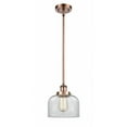 thumbnail image 1 of 916-1S-AC-G72 Innovations Lighting Bell - 1 Light Stem Hung Mini Pendant In Industrial Style-10 Inches Tall and 8 Inches Wide-Antique Copper, 1 of 1