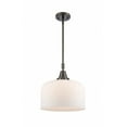 thumbnail image 1 of 447-1S-OB-G71-L Innovations Lighting Bell - 1 Light Stem Hung Mini Pendant In Industrial Style-14.13 Inches Tall and 12 Inches Wide-Oil Rubbed Bronze, 1 of 1