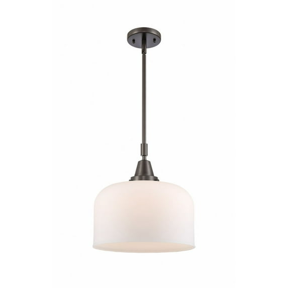 447-1S-OB-G71-L Innovations Lighting Bell - 1 Light Stem Hung Mini Pendant In Industrial Style-14.13 Inches Tall and 12 Inches Wide-Oil Rubbed Bronze